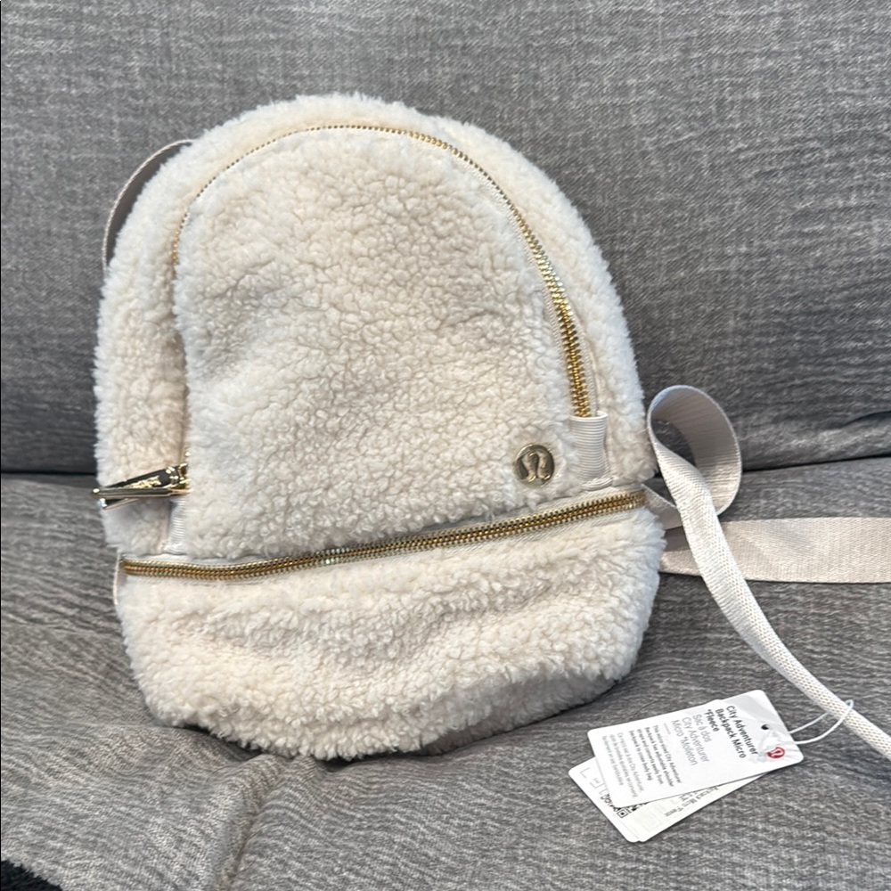 Lululemon Athletica White Plush Backpack